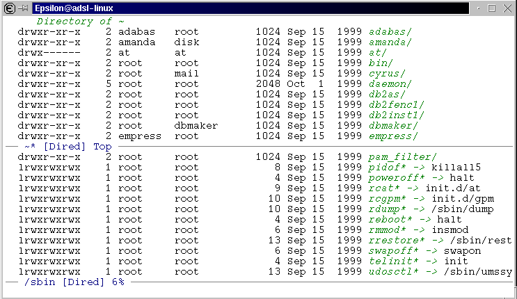 Listing Unix home directories.