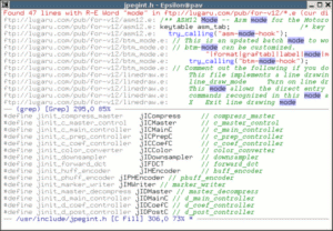 Search file contents over ftp.  Align definitions or comments.