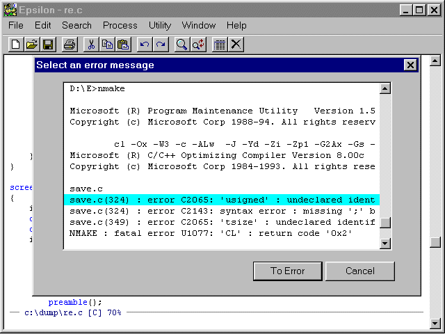 Epsilon's View-process Command.